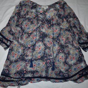 Jessica Simpson Maternity Blouse Sheer Sz L